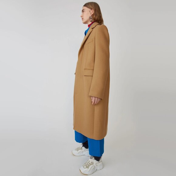 Acne Single Breasted Coat in Camel, size 36. Fits like a size Small - Picture 3 of 12